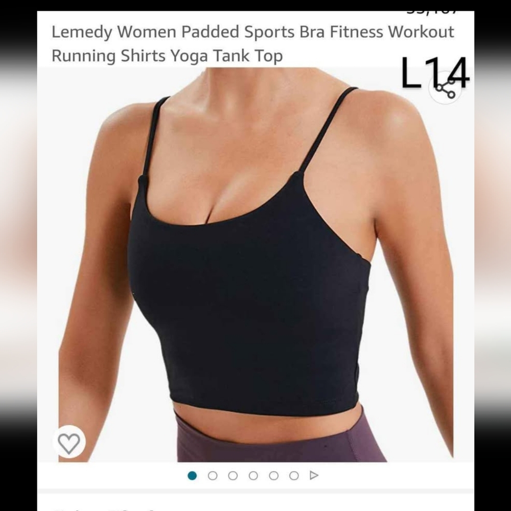 Lemedy Black Sports Bra Tank Top L14,L2